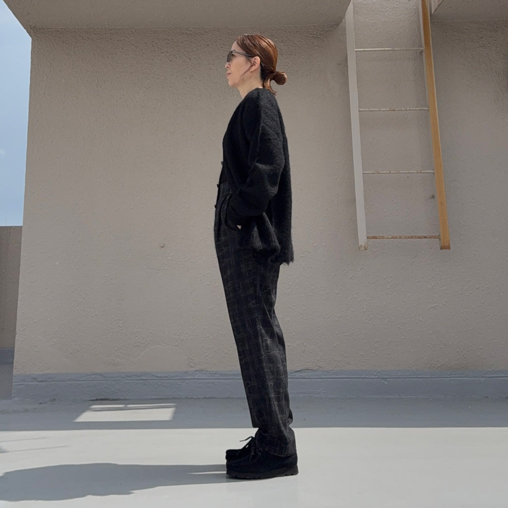 Needles : Side Tab Tucked Trouser-Faded Windowpane