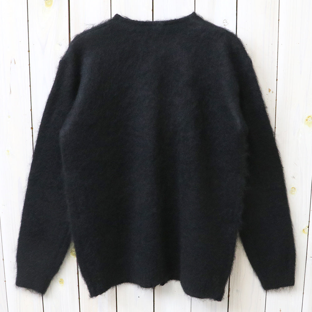 Needles : Mohair Crew Neck Cardigan-Solid (Black)