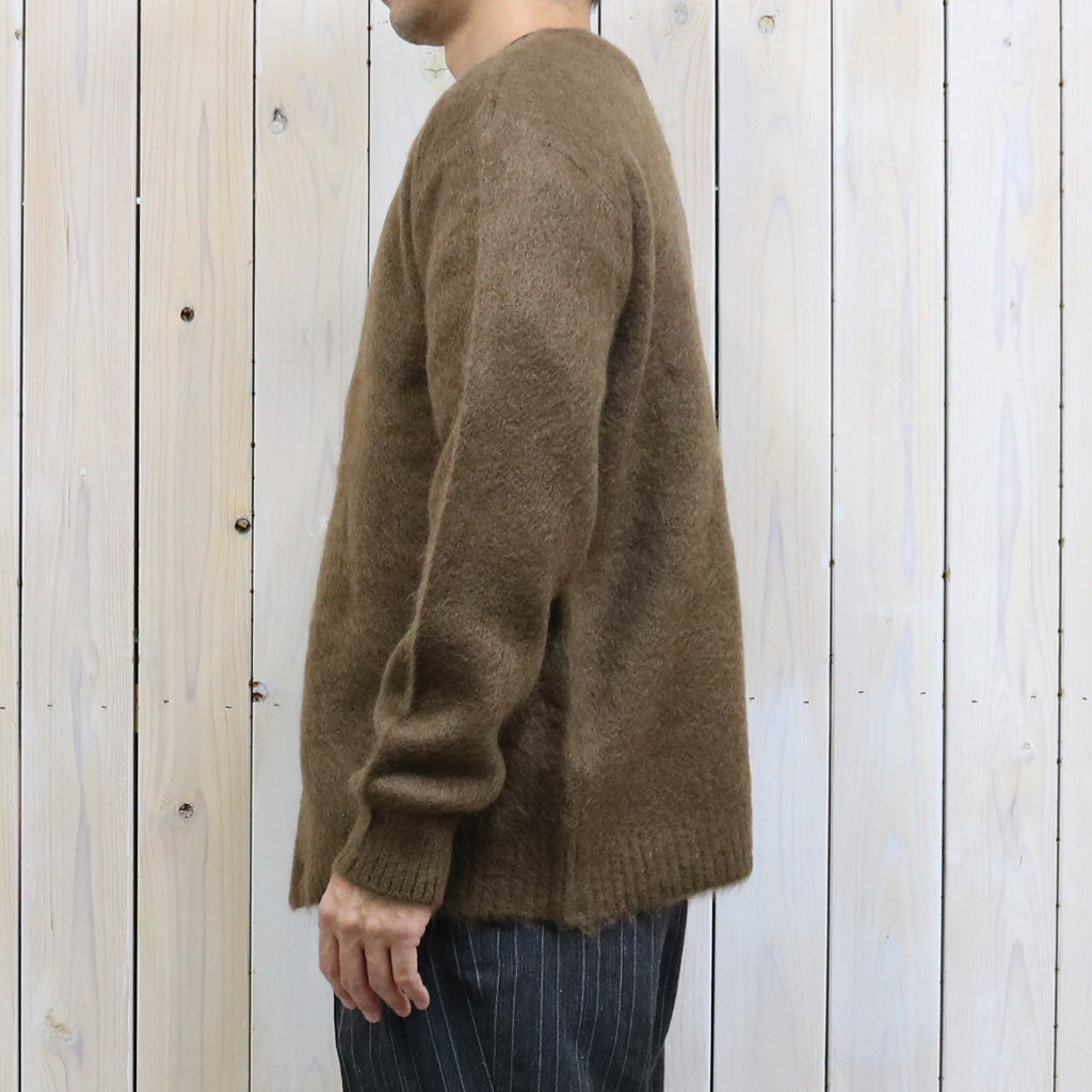 Needles : Mohair Crew Neck Cardigan-Solid (Brown)