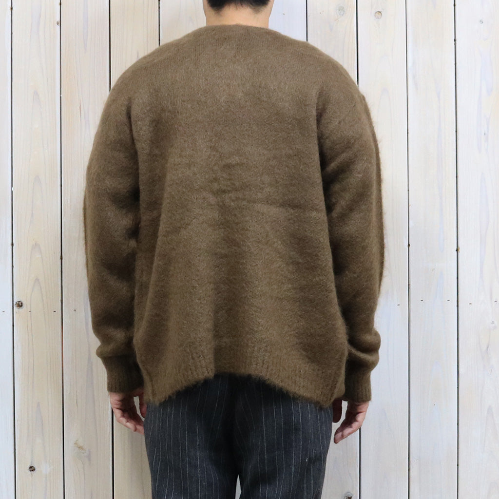 Needles : Mohair Crew Neck Cardigan-Solid (Brown)