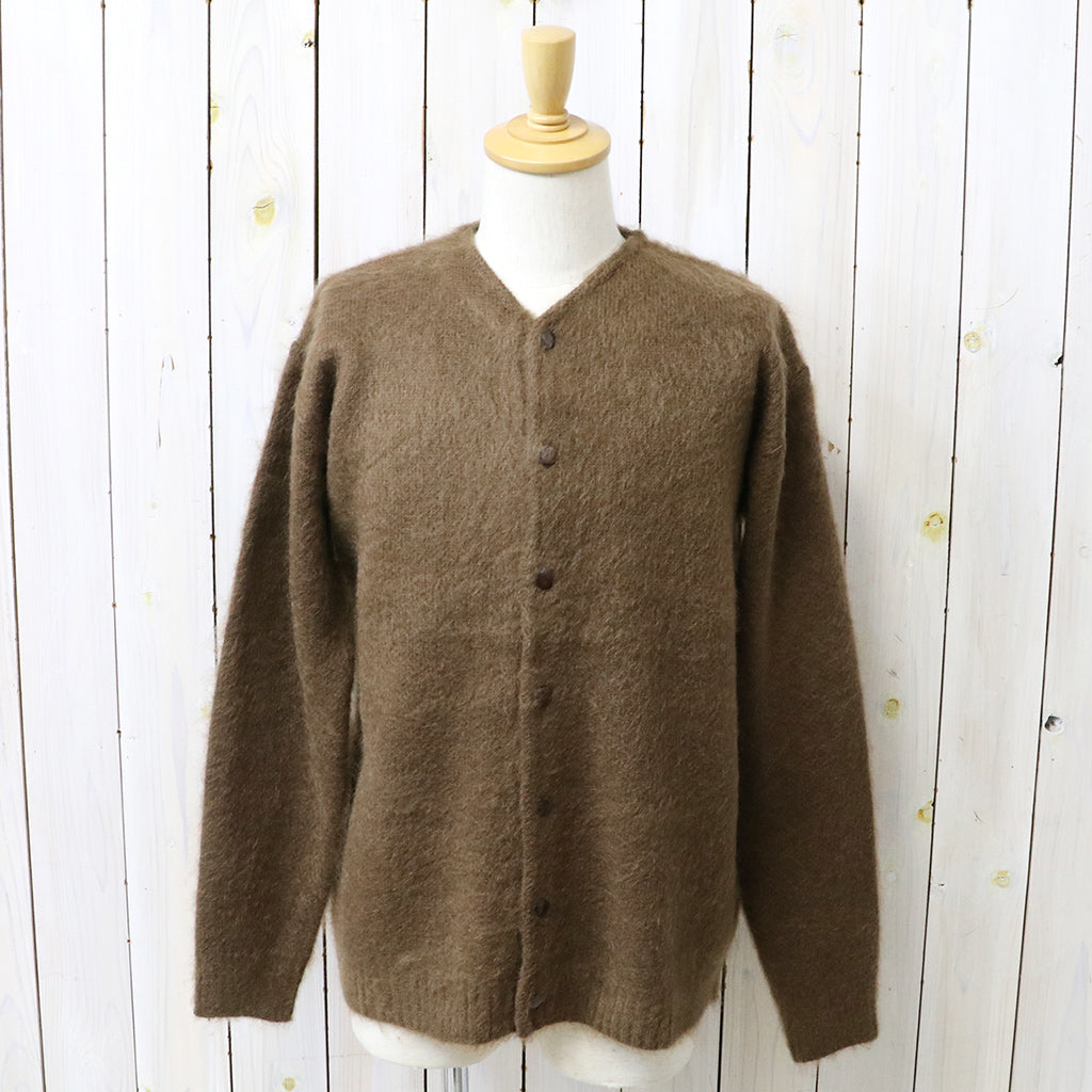 Needles : Mohair Crew Neck Cardigan-Solid (Brown) – Reggieshop