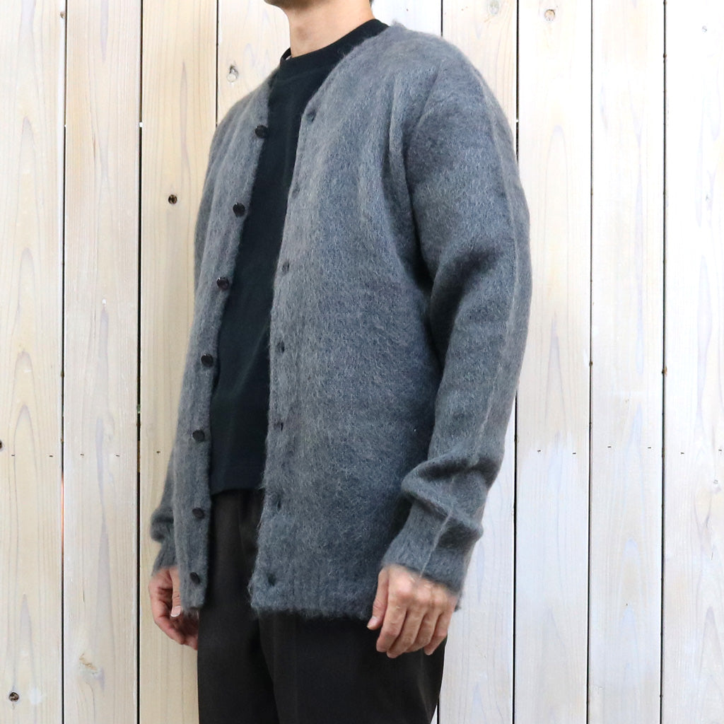 Needles : Mohair Crew Neck Cardigan-Solid (Blue Grey)
