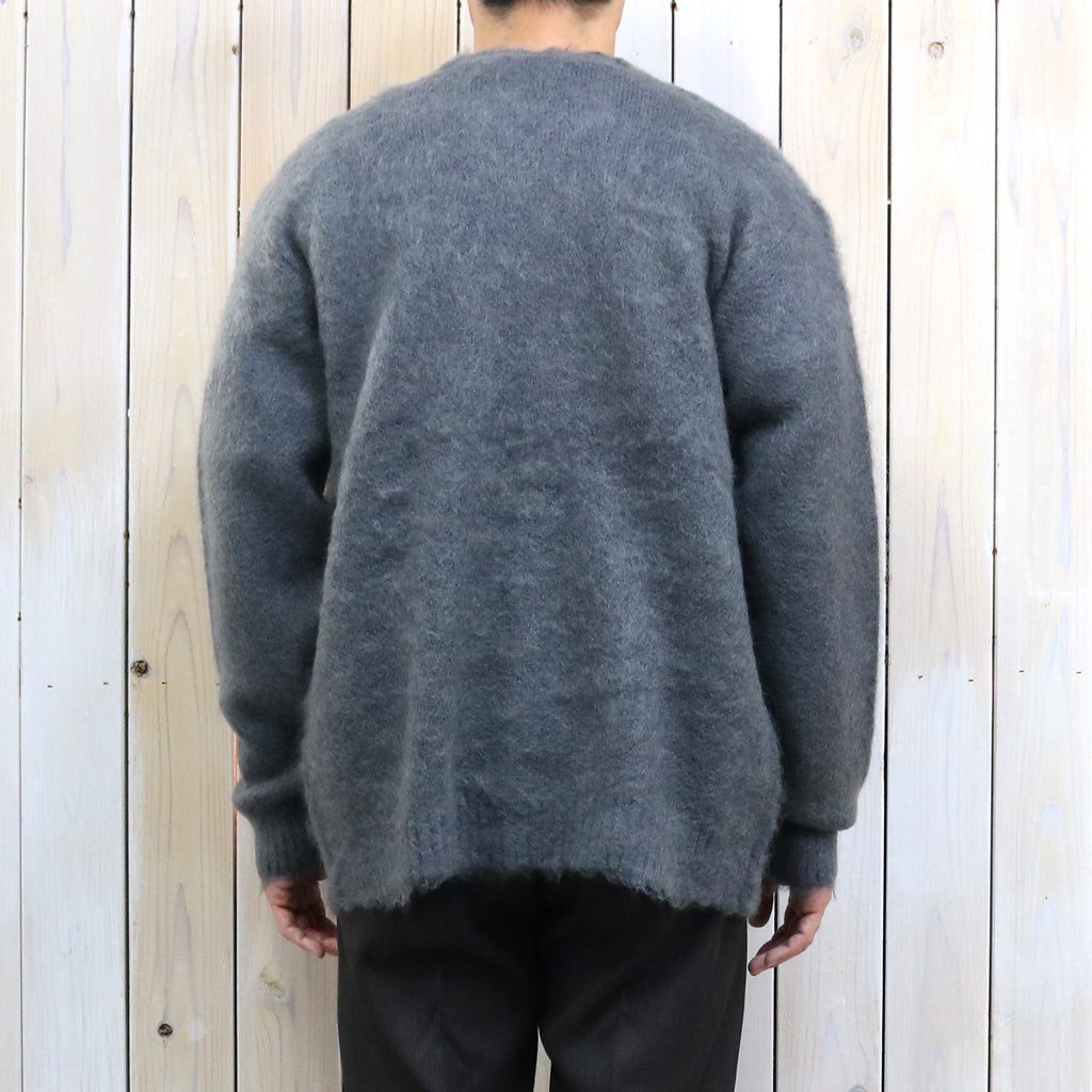 Needles : Mohair Crew Neck Cardigan-Solid (Blue Grey)