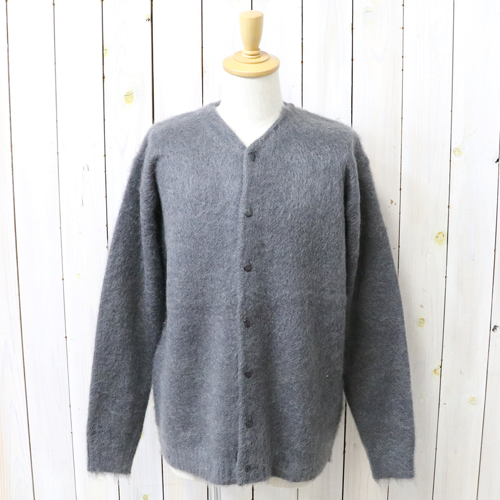 Needles : Mohair Crew Neck Cardigan-Solid (Blue Grey)