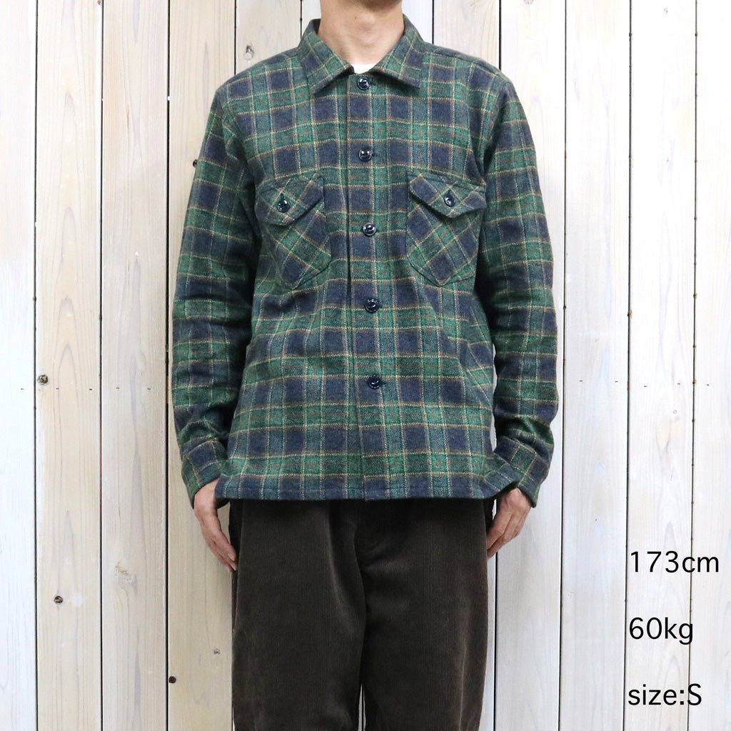 SOUTH2 WEST8 : Smokey Shirt-Cotton Plaid (Navy)