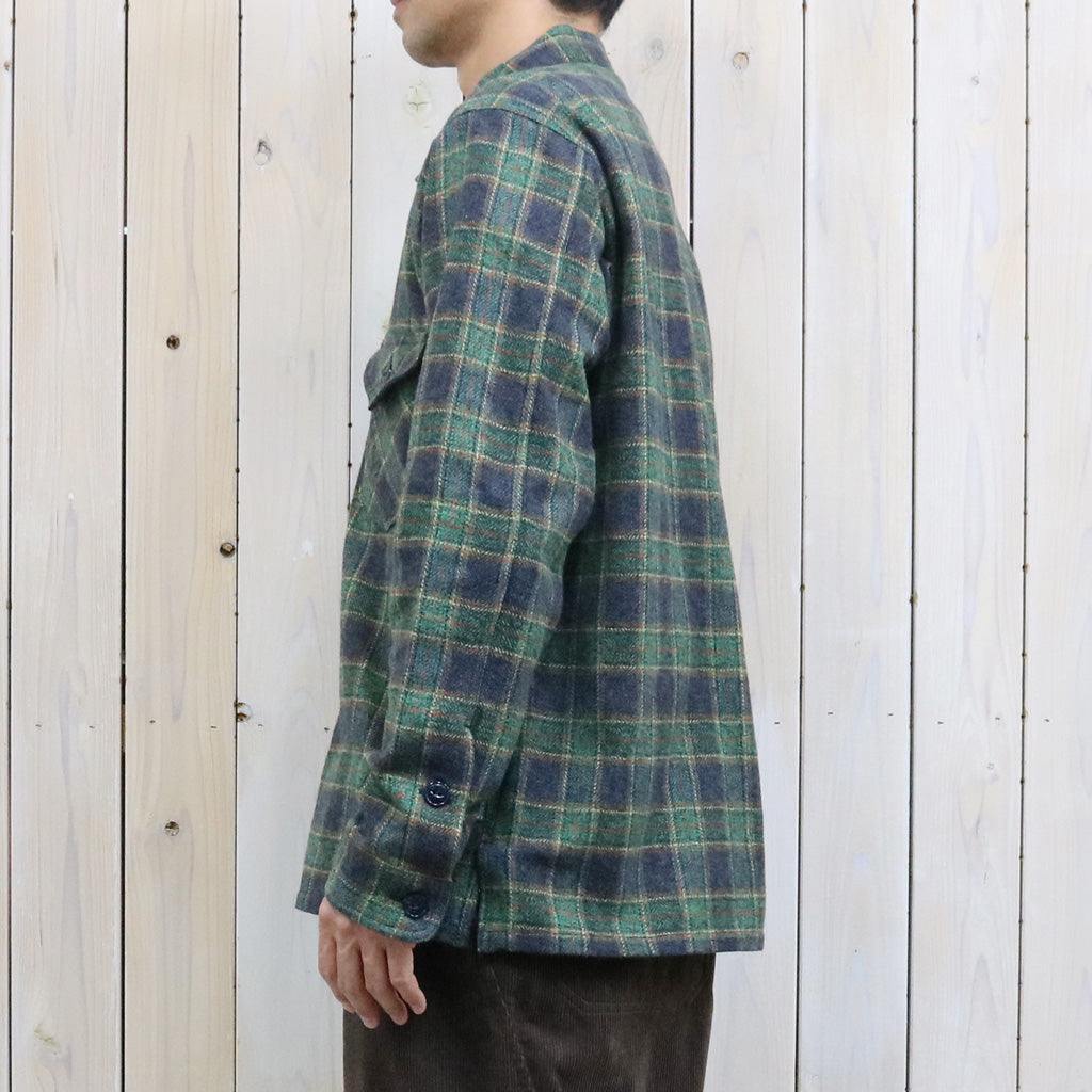 SOUTH2 WEST8 : Smokey Shirt-Cotton Plaid (Navy)