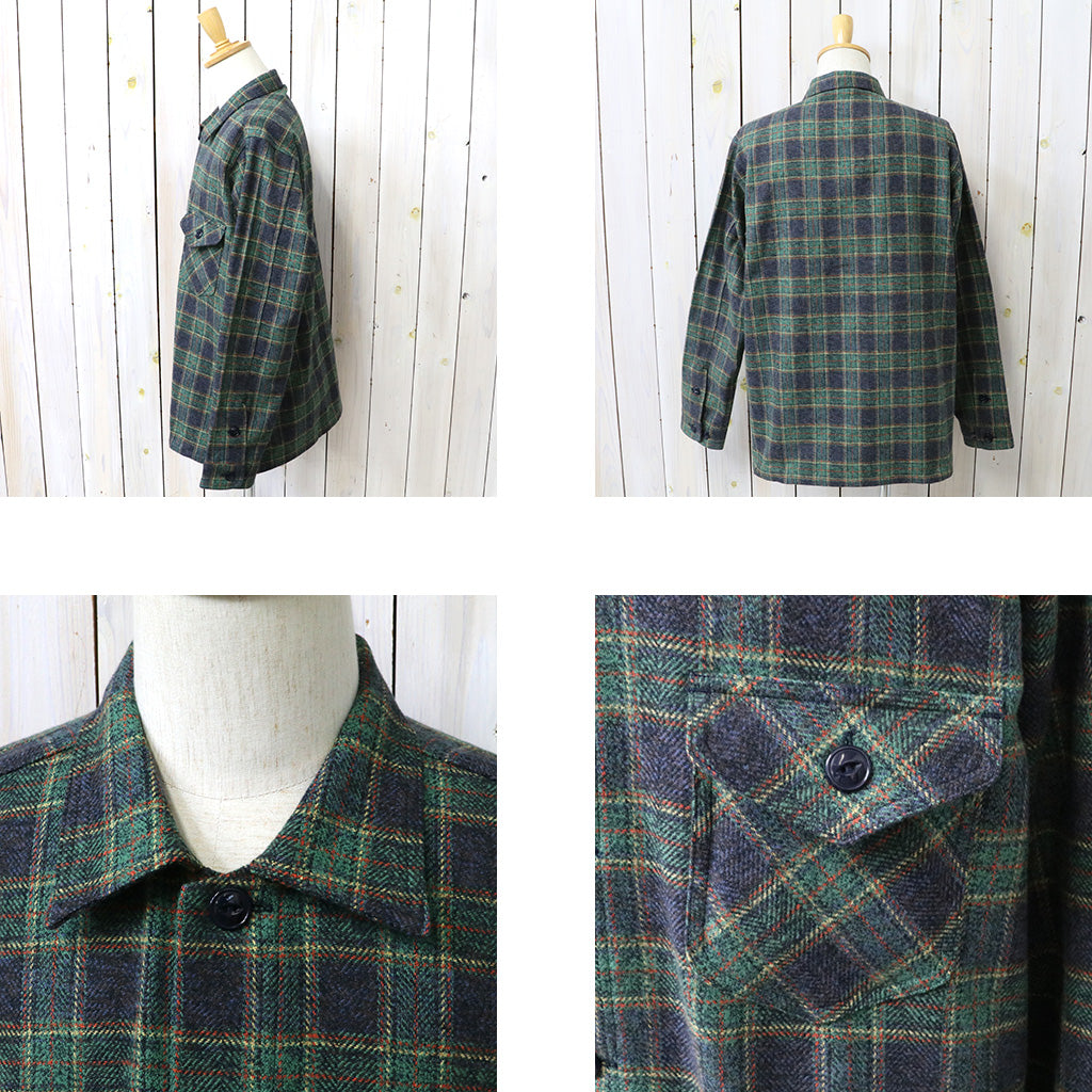 SOUTH2 WEST8 : Smokey Shirt-Cotton Plaid (Navy)