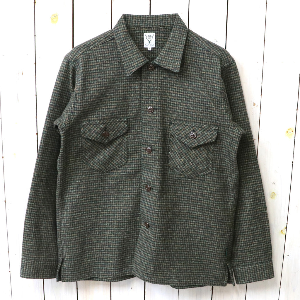 SOUTH2 WEST8 : Smokey Shirt-Cotton Plaid (Khaki)