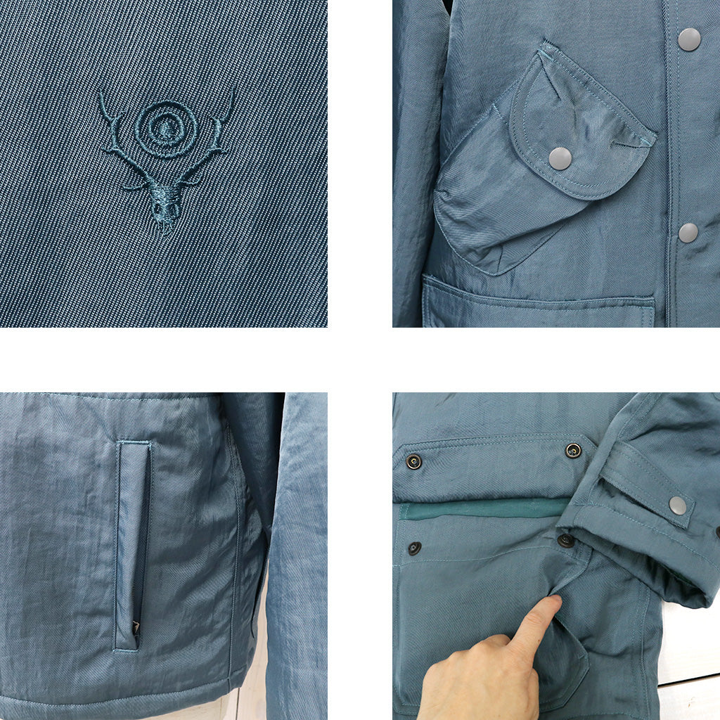 South2 West8 定番 カーメルジャケット M アイスグレー SOUTH2 WEST8 : Carmel Jacket-Nylon Twill (Blue) – Reggieshop