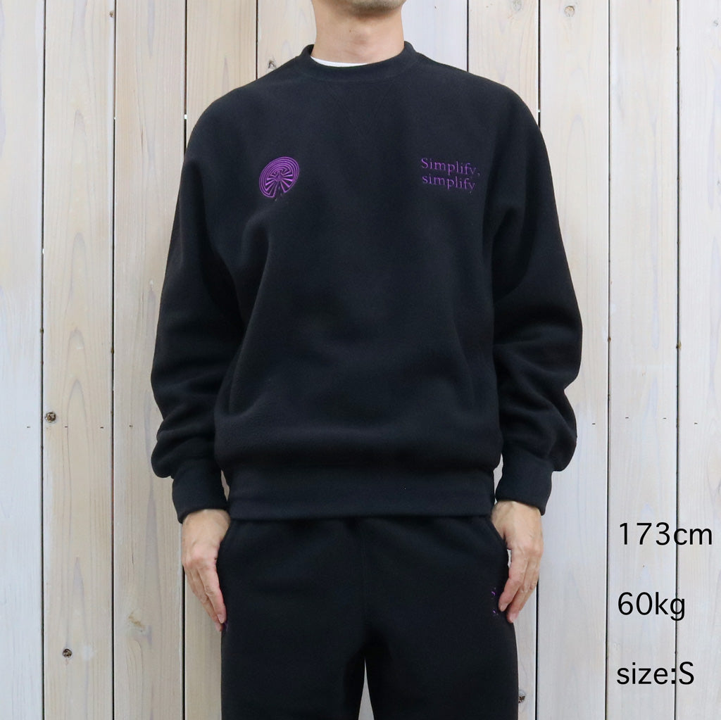 SOUTH2 WEST8 : Emb. Crew Neck Sweat Shirt-Poly Fleece (Black)