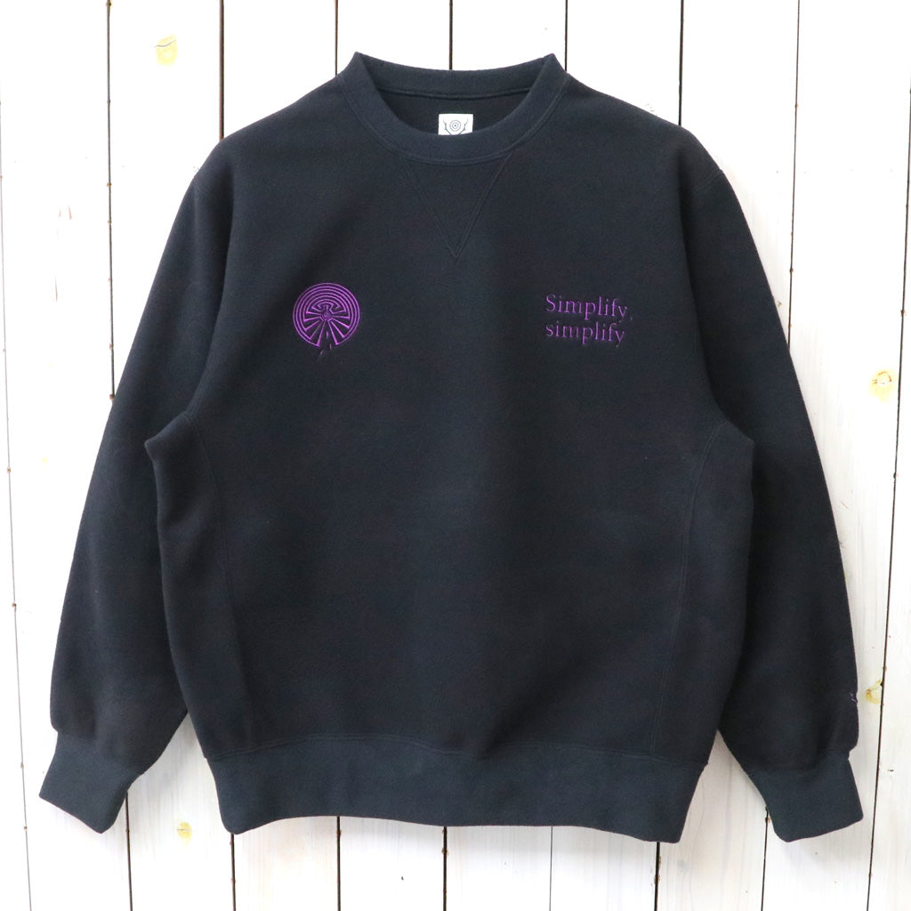 SOUTH2 WEST8 : Emb. Crew Neck Sweat Shirt-Poly Fleece (Black)