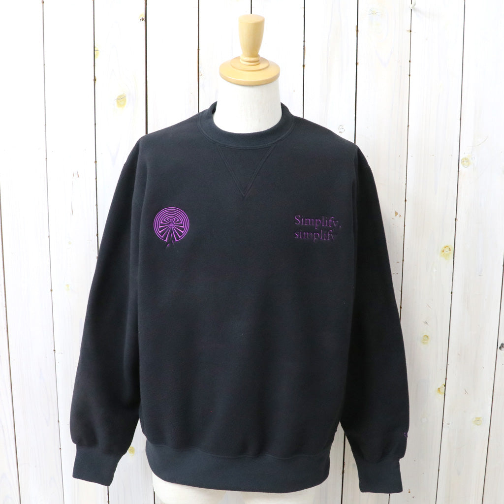 SOUTH2 WEST8 : Emb. Crew Neck Sweat Shirt-Poly Fleece (Black)