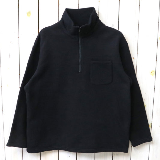 ENGINEERED GARMENTS : Zip Mock Neck-12oz Cotton Fleece (Black)
