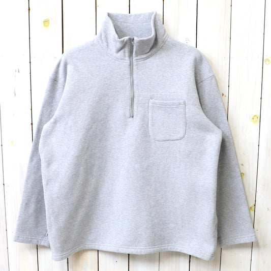 ENGINEERED GARMENTS : Zip Mock Neck-12oz Cotton Fleece (H.Grey)