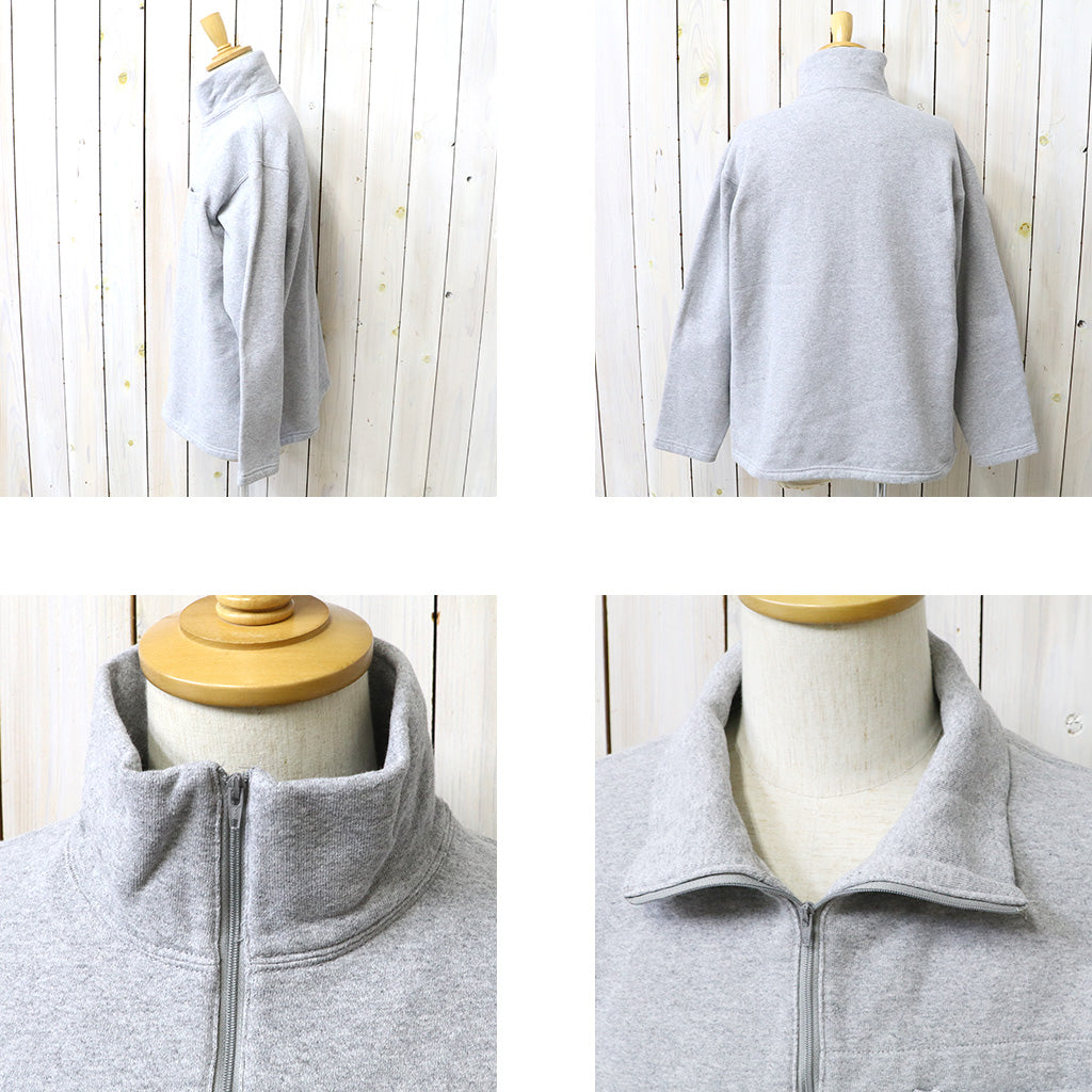 ENGINEERED GARMENTS : Zip Mock Neck-12oz Cotton Fleece (H.Grey)