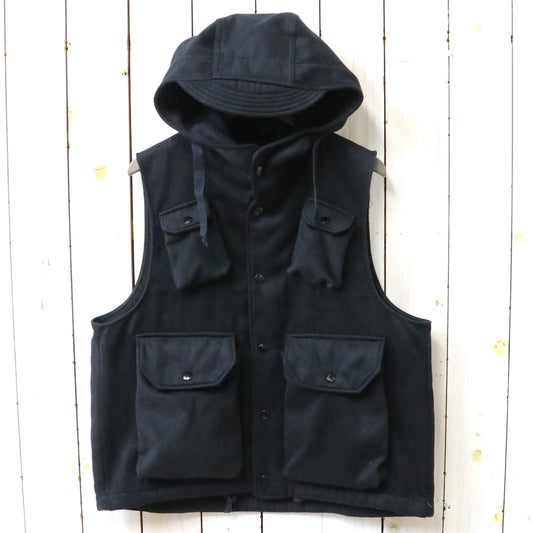 ENGINEERED GARMENTS : Field Vest-Polyester Fake Melton (Black)