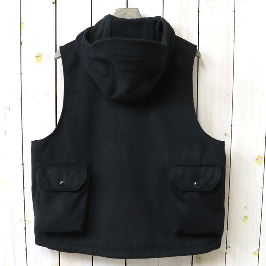 ENGINEERED GARMENTS : Field Vest-Polyester Fake Melton (Black)