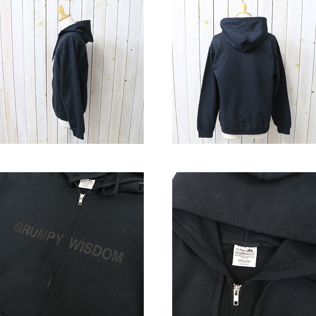 ENGINEERED GARMENTS WORKADAY : Printed Hoodie-Gumpy (Black)