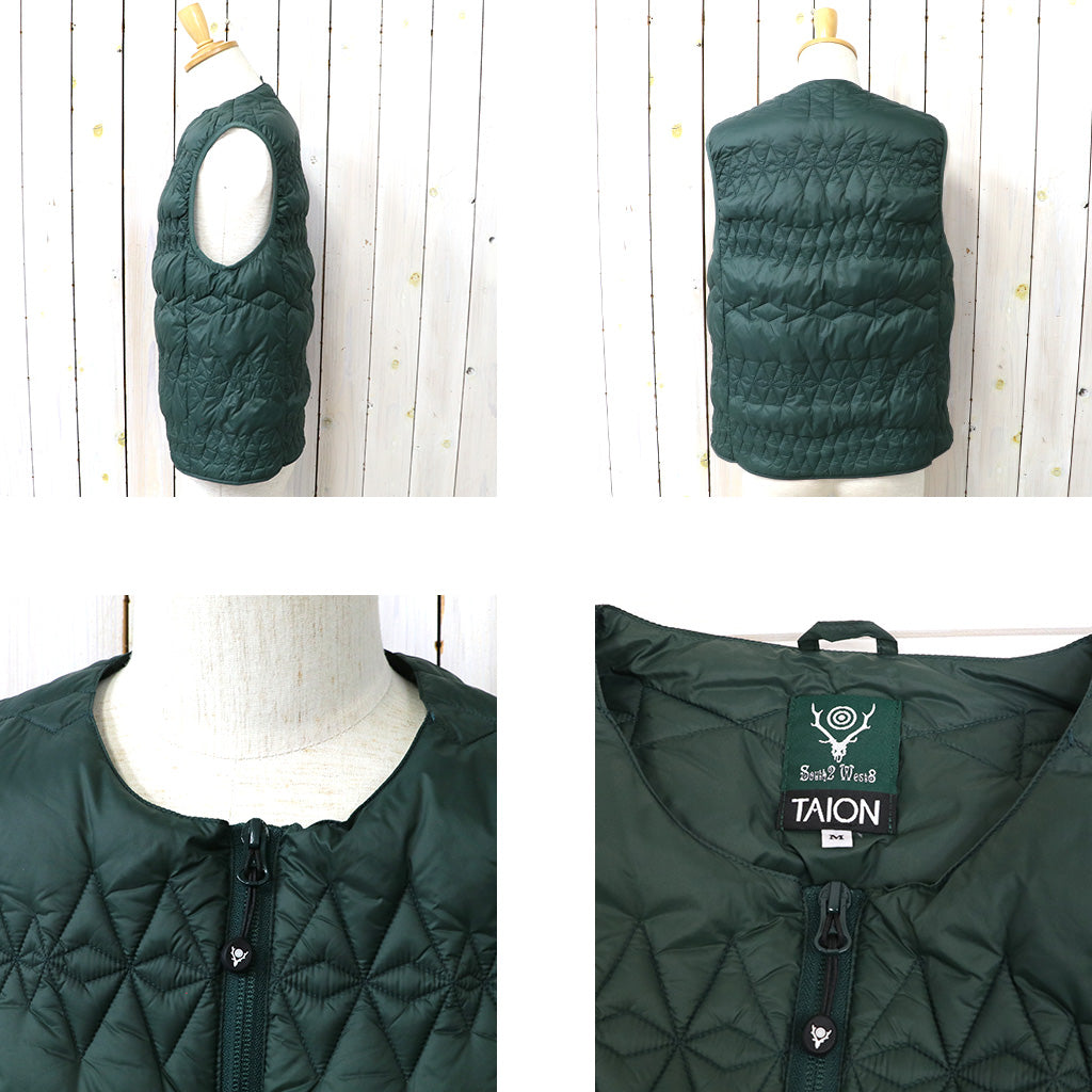 SOUTH2 WEST8xTAION : Inner Down Vest (Green)