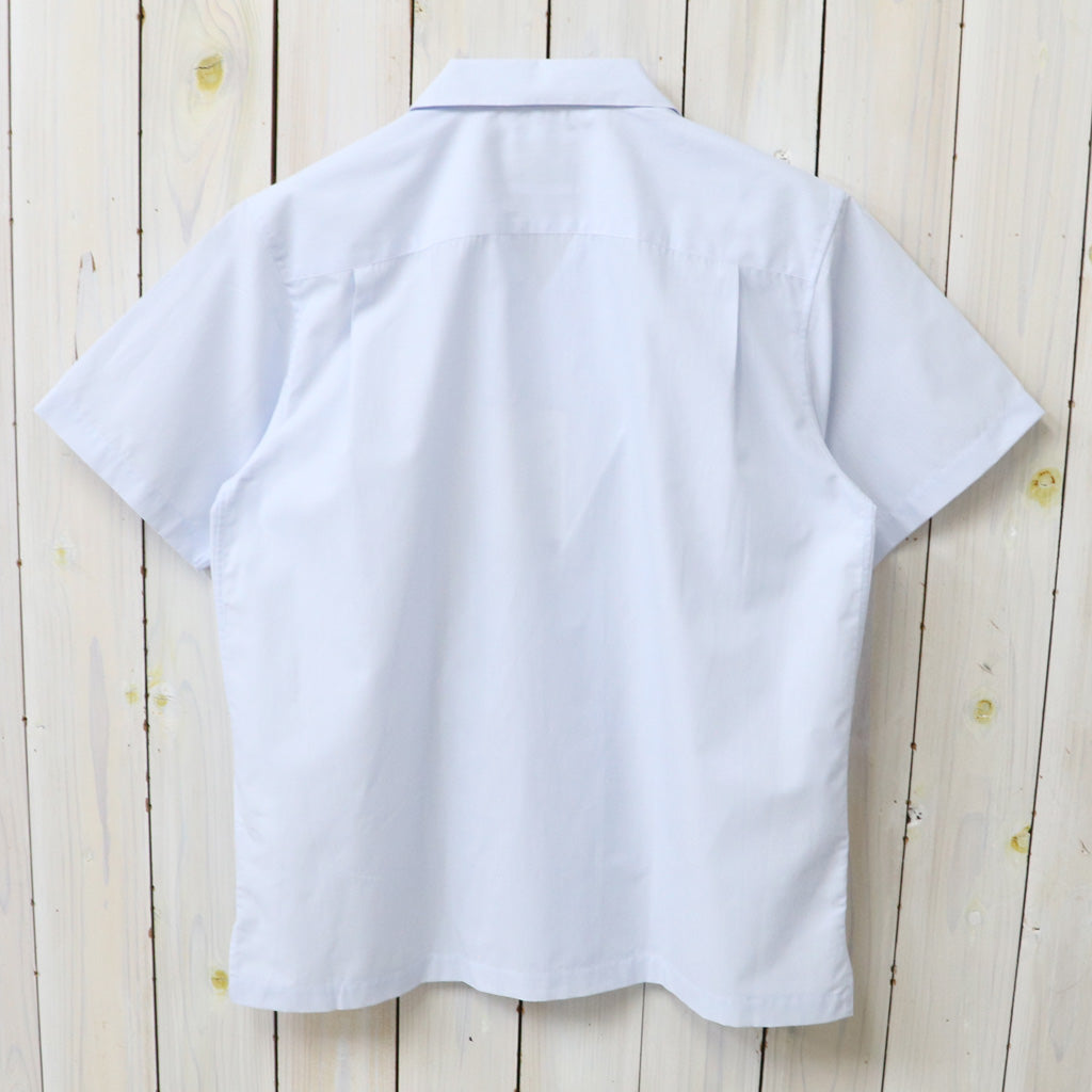 NEUTRALWORKS. : SHORT SLEEVE OPEN COLLAR RAMIE MIXED SHIRT (ブルーストライプ)