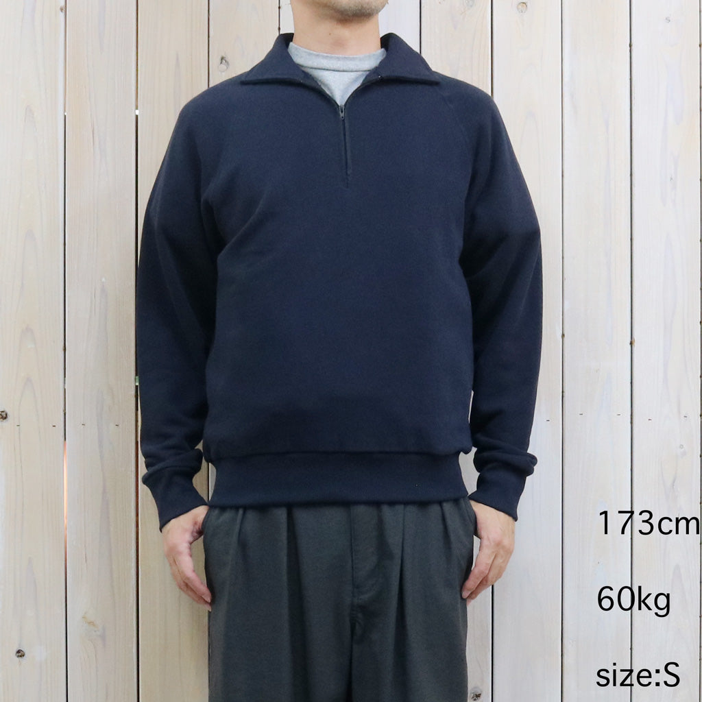 NEUTRALWORKS. : SWEAT HALF ZIP (DARK NAVY)