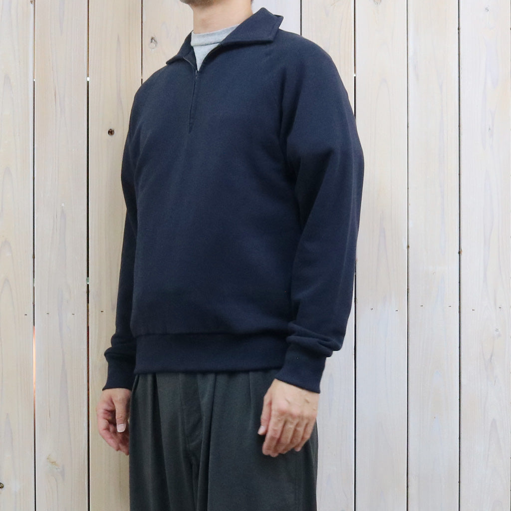 NEUTRALWORKS. : SWEAT HALF ZIP (DARK NAVY)