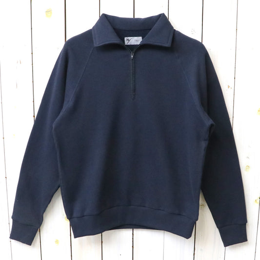 NEUTRALWORKS. : SWEAT HALF ZIP (DARK NAVY)