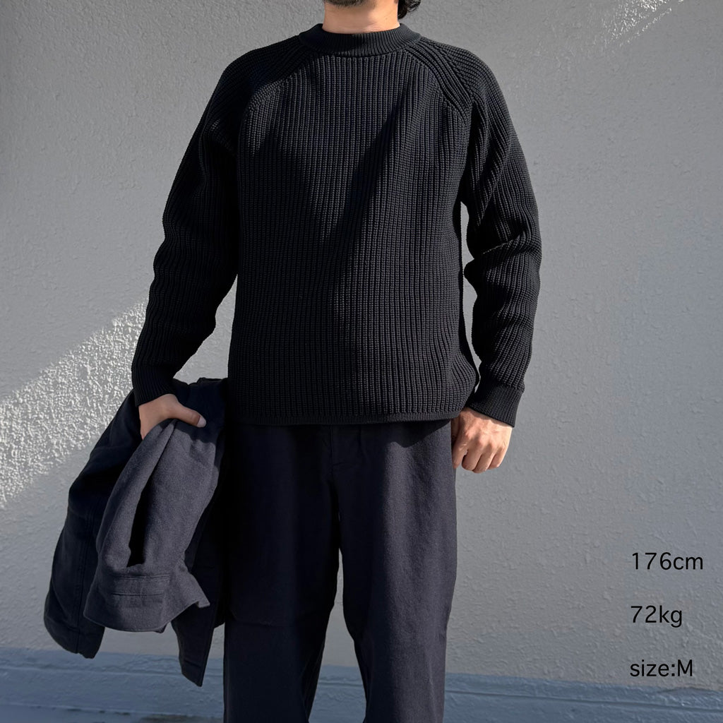 NEUTRALWORKS. : CALAMINTHA/LOW GAUGE CREW (BLACK)