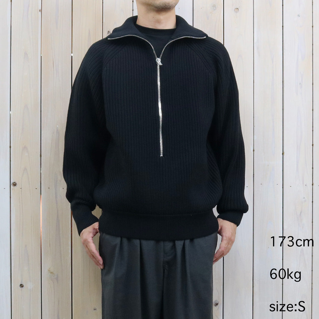NEUTRALWORKS. : CALAMINTHA/LOW GAUGE HALF ZIP (BLACK)