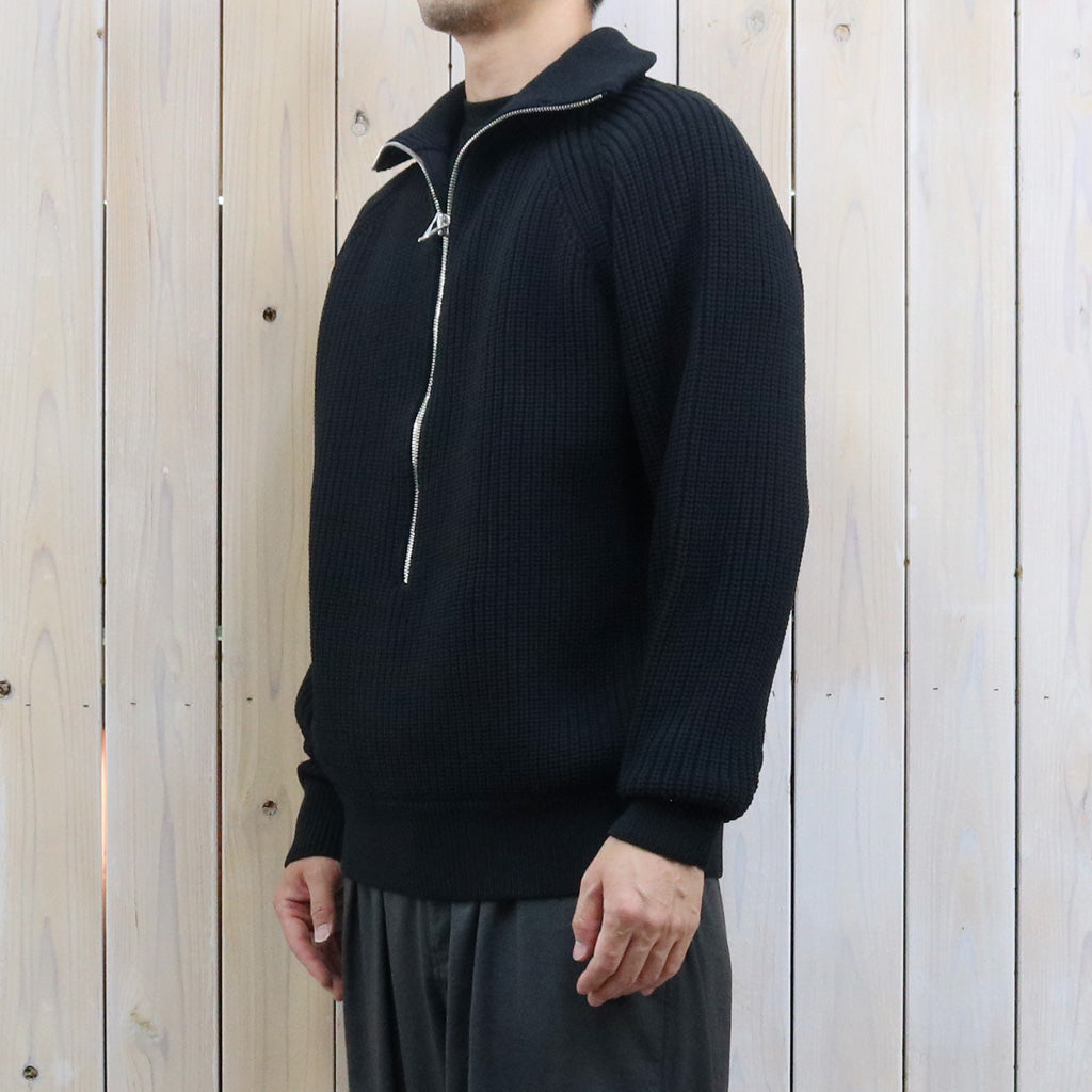 NEUTRALWORKS. : CALAMINTHA/LOW GAUGE HALF ZIP (BLACK)