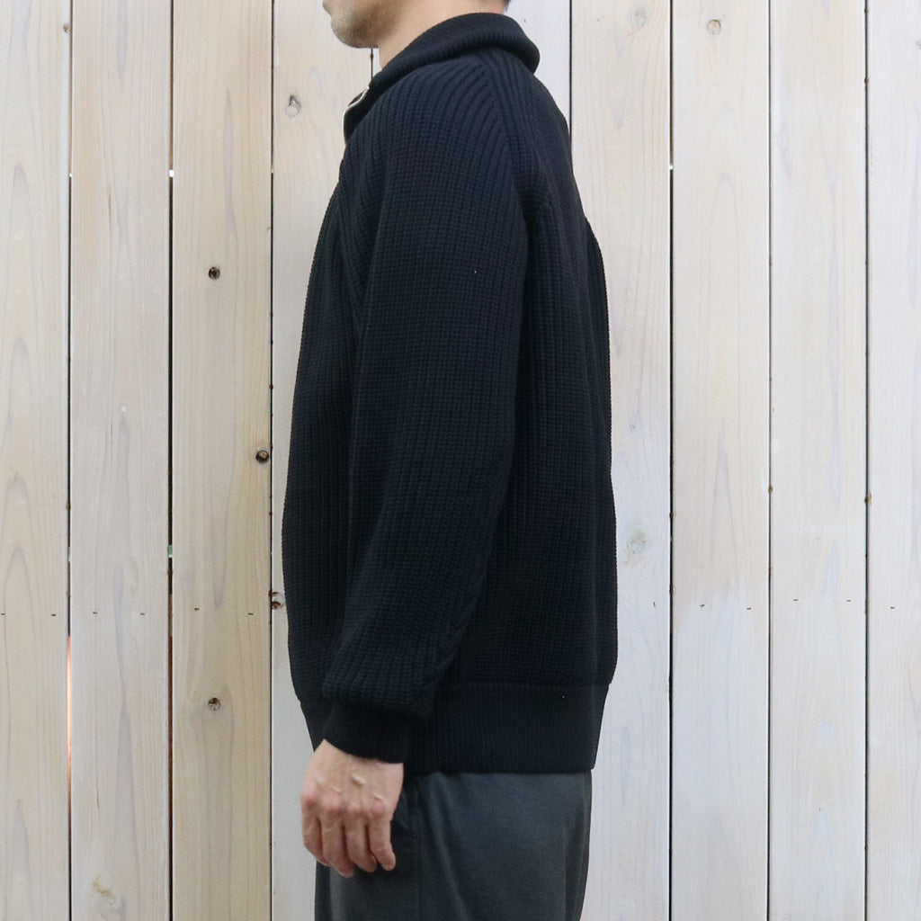 NEUTRALWORKS. : CALAMINTHA/LOW GAUGE HALF ZIP (BLACK)