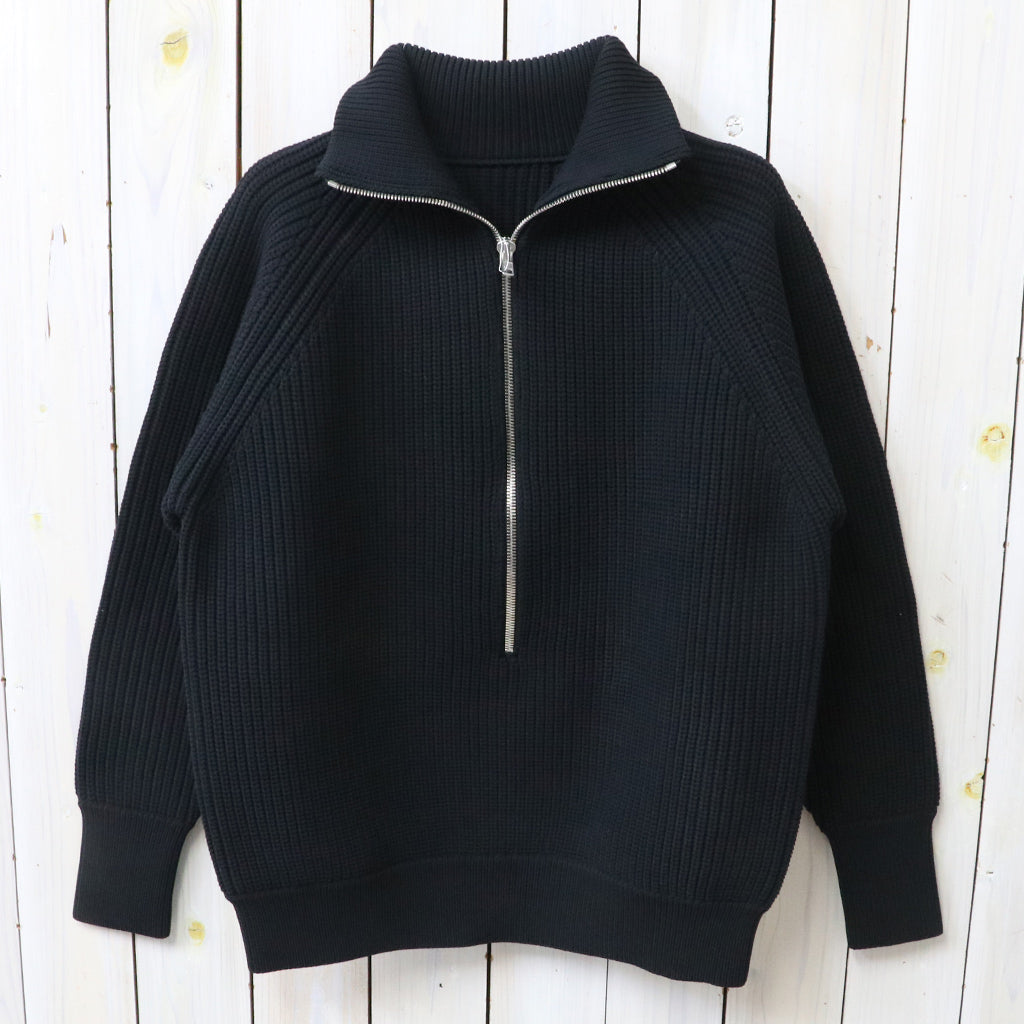 NEUTRALWORKS. : CALAMINTHA/LOW GAUGE HALF ZIP (BLACK)