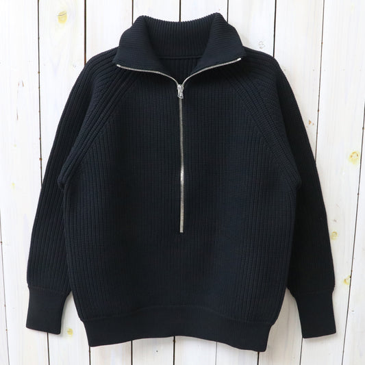NEUTRALWORKS. : CALAMINTHA/LOW GAUGE HALF ZIP (BLACK)