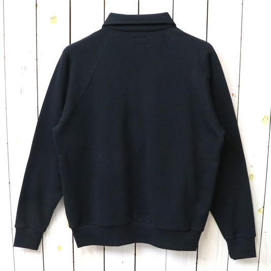 NEUTRALWORKS. : SWEAT HALF ZIP (BLACK)