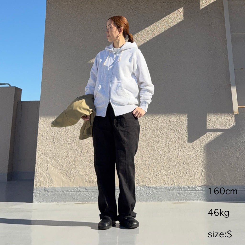 NEUTRALWORKS. : SWEAT ZIP HOODIE (WHITE HEATHER)