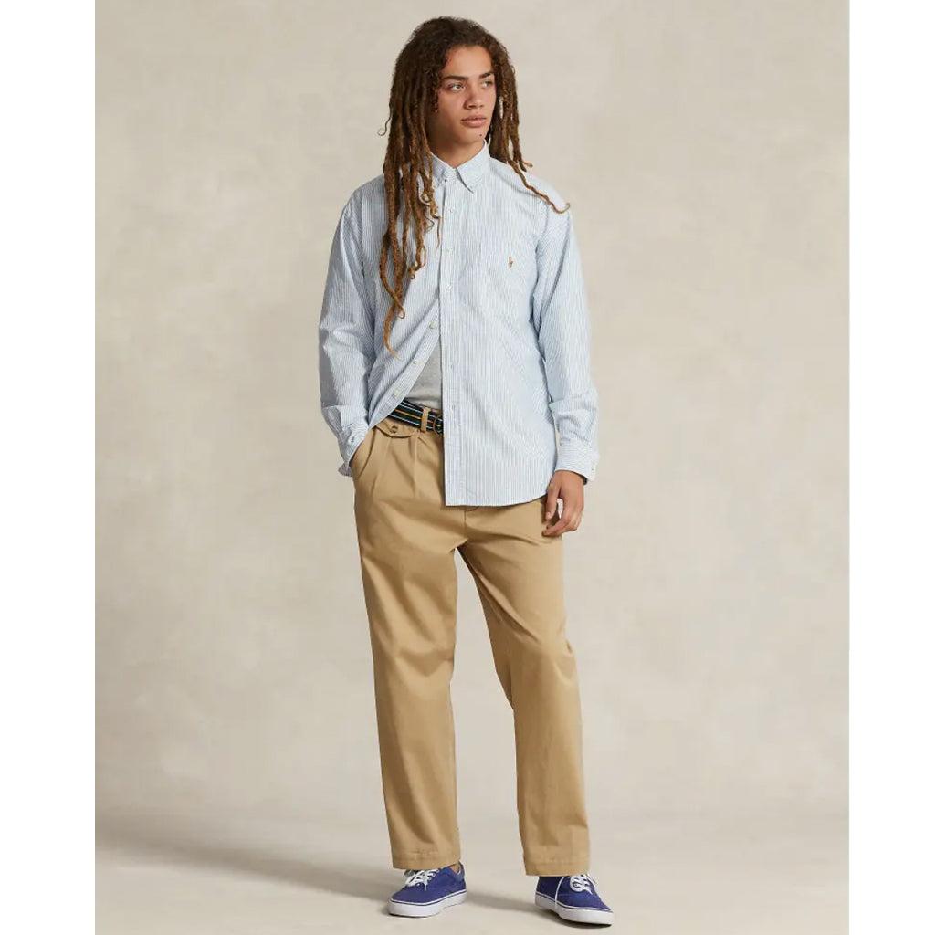 POLO RALPH LAUREN『ビッグフィット オックスフォードシャツ』(BLUE/WHITE)