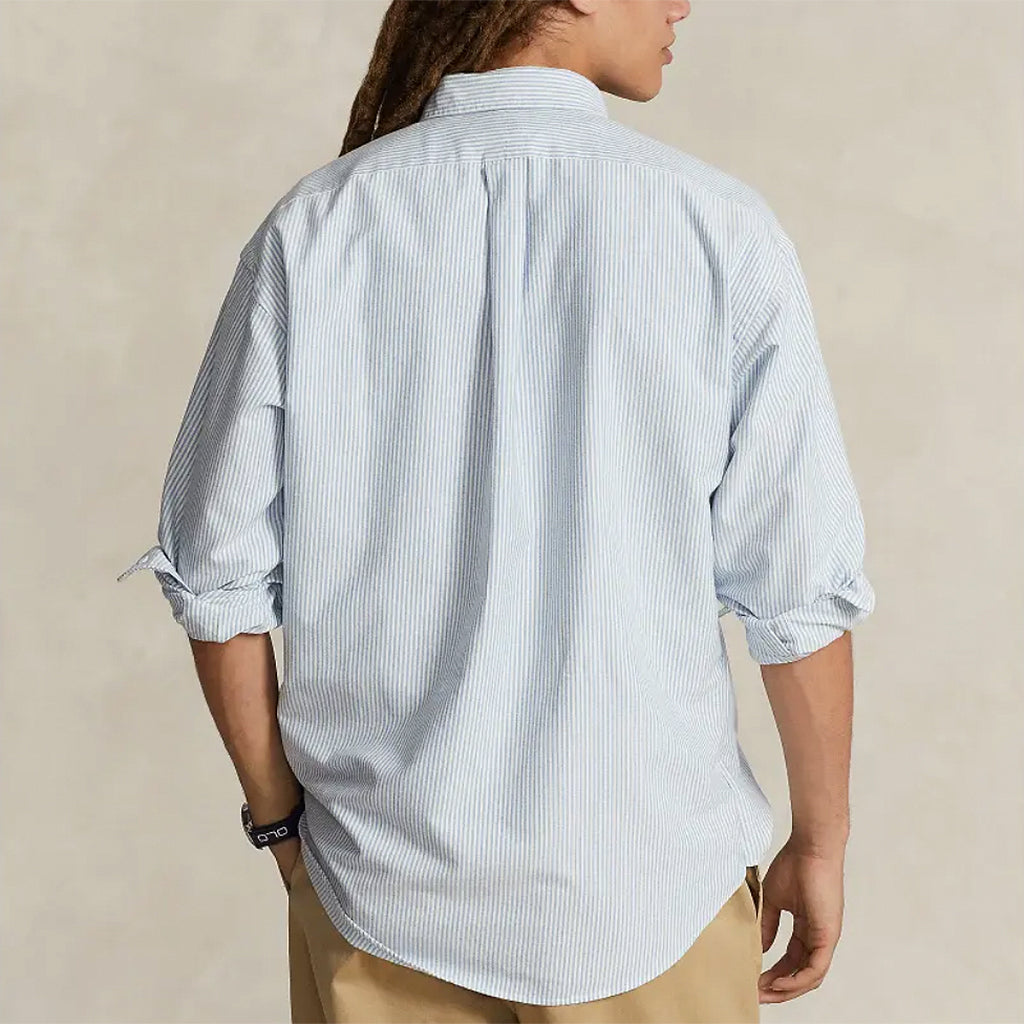 POLO RALPH LAUREN『ビッグフィット オックスフォードシャツ』(BLUE/WHITE)
