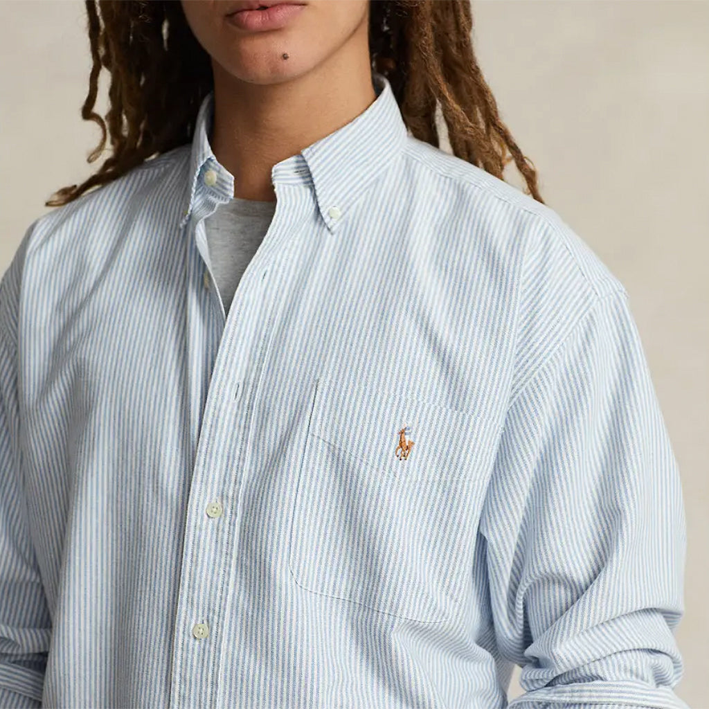 POLO RALPH LAUREN『ビッグフィット オックスフォードシャツ』(BLUE/WHITE)
