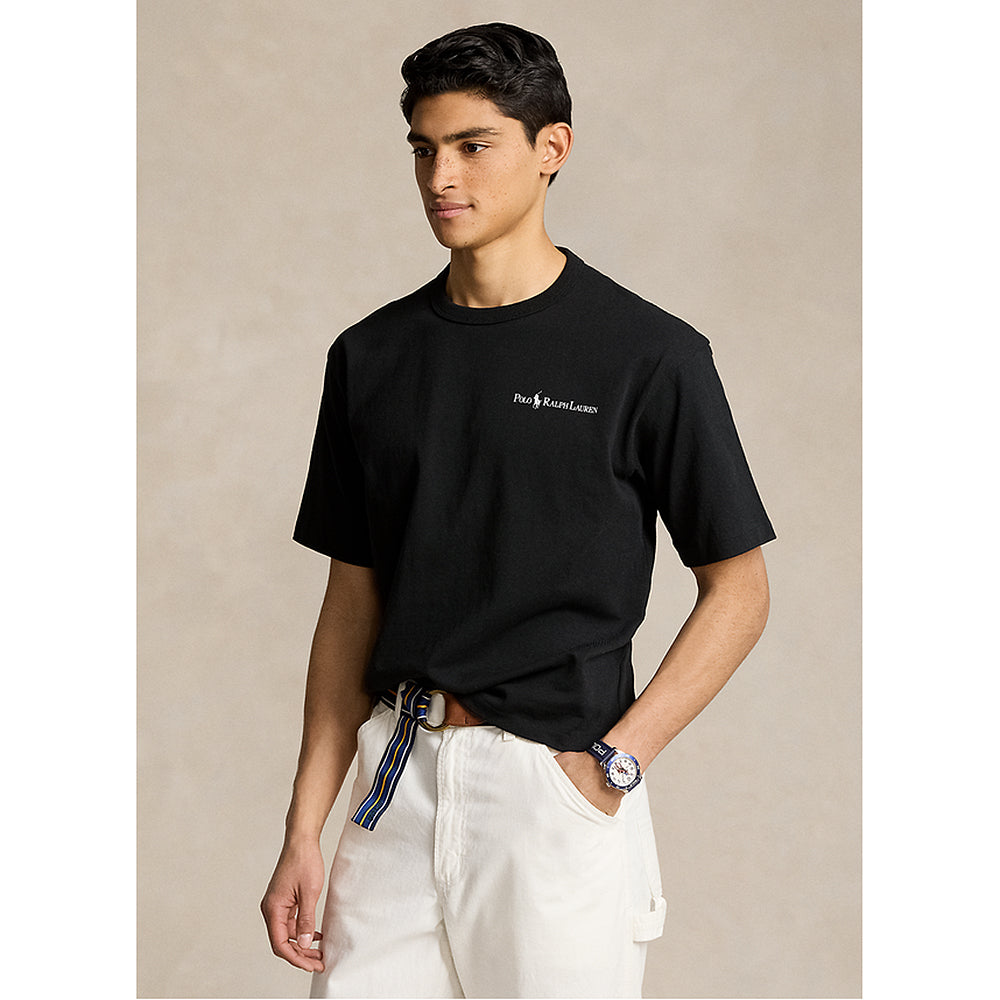 POLO RALPH LAUREN『リラックスド フィット ロゴ ジャージー Tシャツ』(BLACK)