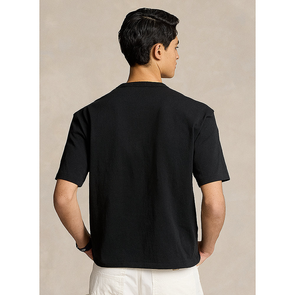 POLO RALPH LAUREN『リラックスド フィット ロゴ ジャージー Tシャツ』(BLACK)