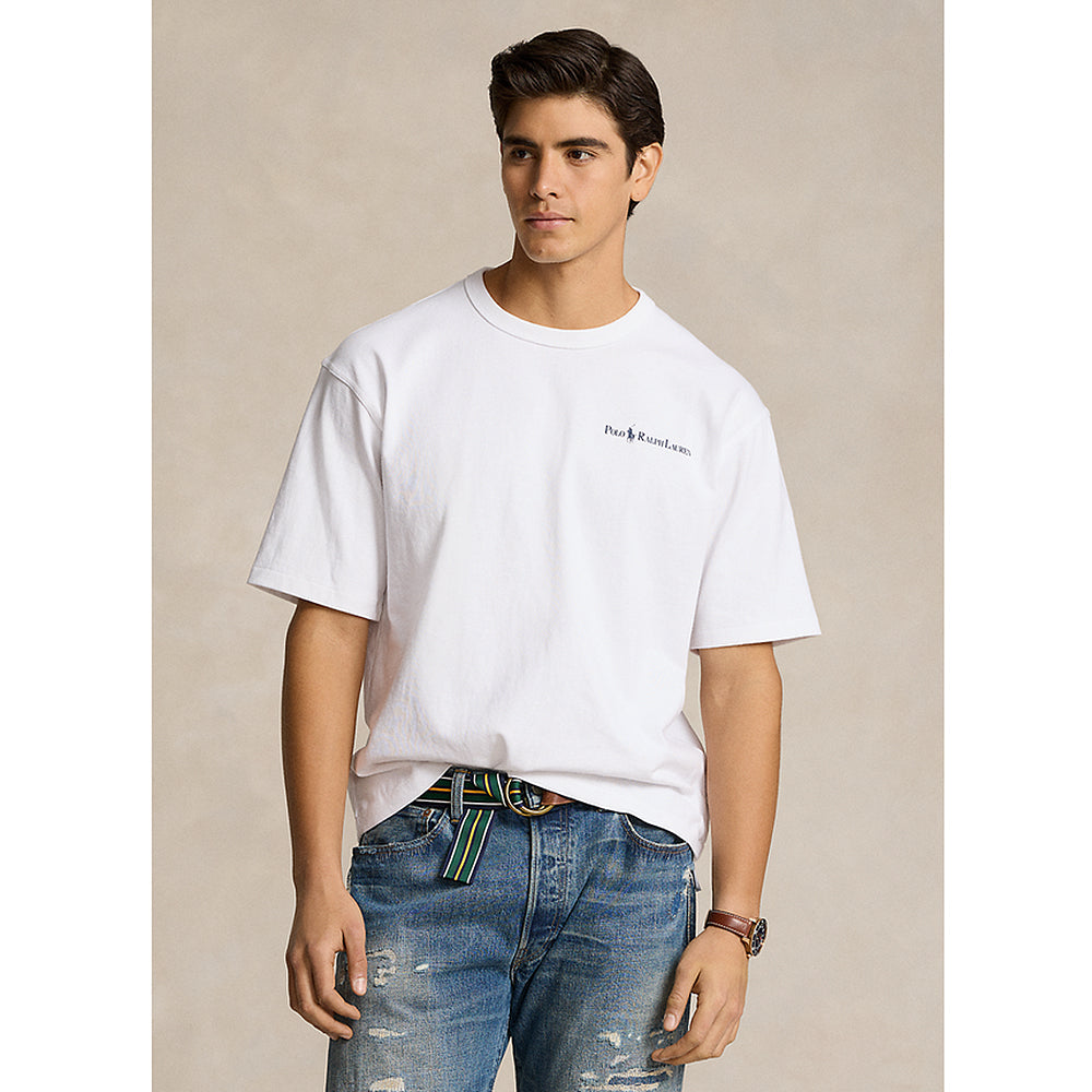 POLO RALPH LAUREN『リラックスド フィット ロゴ ジャージー Tシャツ』(WHITE)