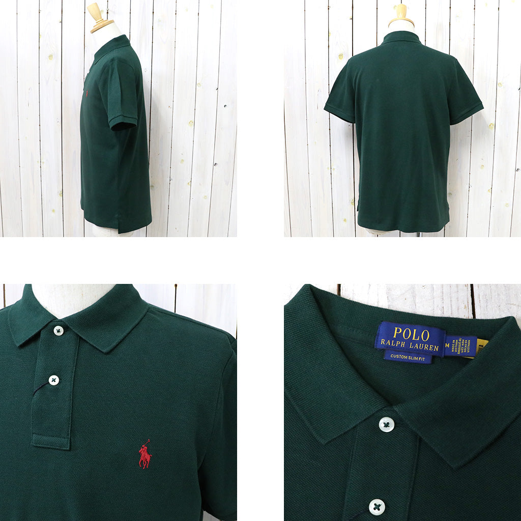 POLO RALPH LAUREN : カスタム スリム フィット ポロシャツ (GREEN)