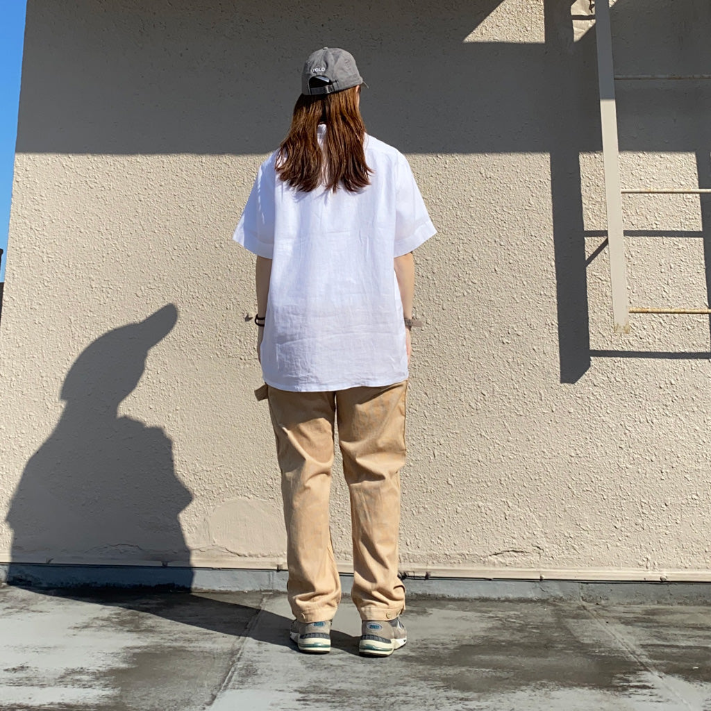 POLO RALPH LAUREN : クラシックフィット リネン キャンプシャツ (WHITE)
