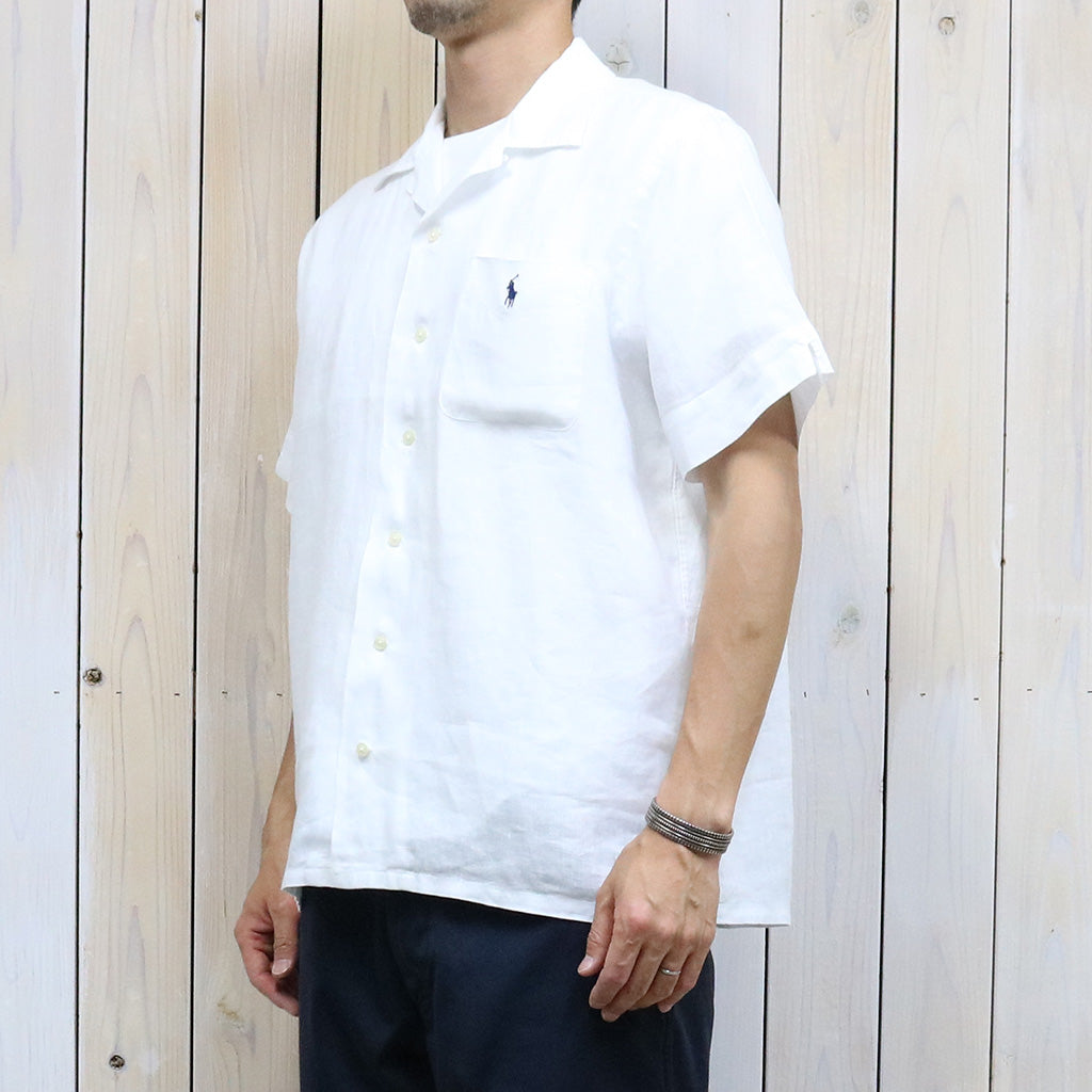 POLO RALPH LAUREN : クラシックフィット リネン キャンプシャツ (WHITE)