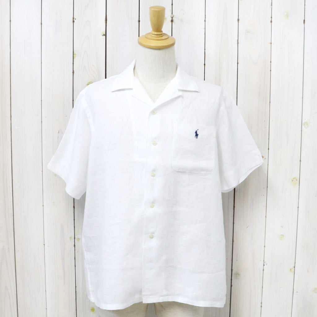 POLO RALPH LAUREN : クラシックフィット リネン キャンプシャツ (WHITE)