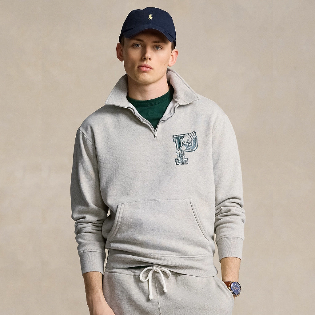 POLO RALPH LAUREN『P-WING HALF ZIP SWEATSHIRT』(GREY)