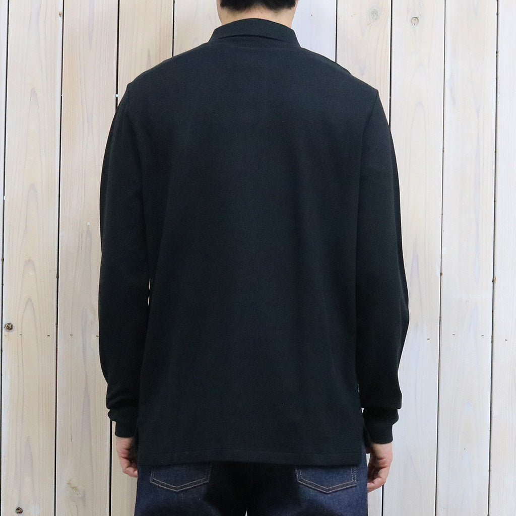 POLO RALPH LAUREN『カスタム スリムフィット メッシュ ロングスリーブ ポロシャツ』(BLACK)