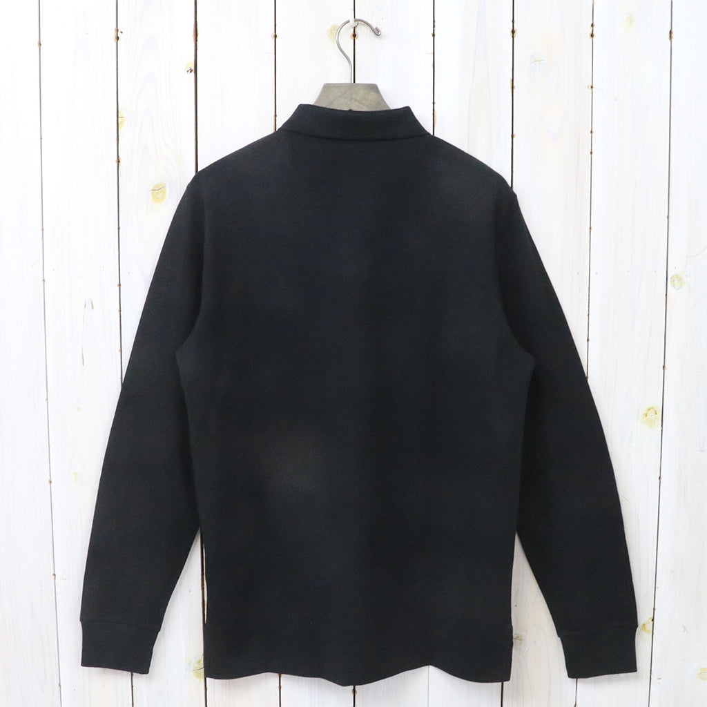 POLO RALPH LAUREN『カスタム スリムフィット メッシュ ロングスリーブ ポロシャツ』(BLACK)