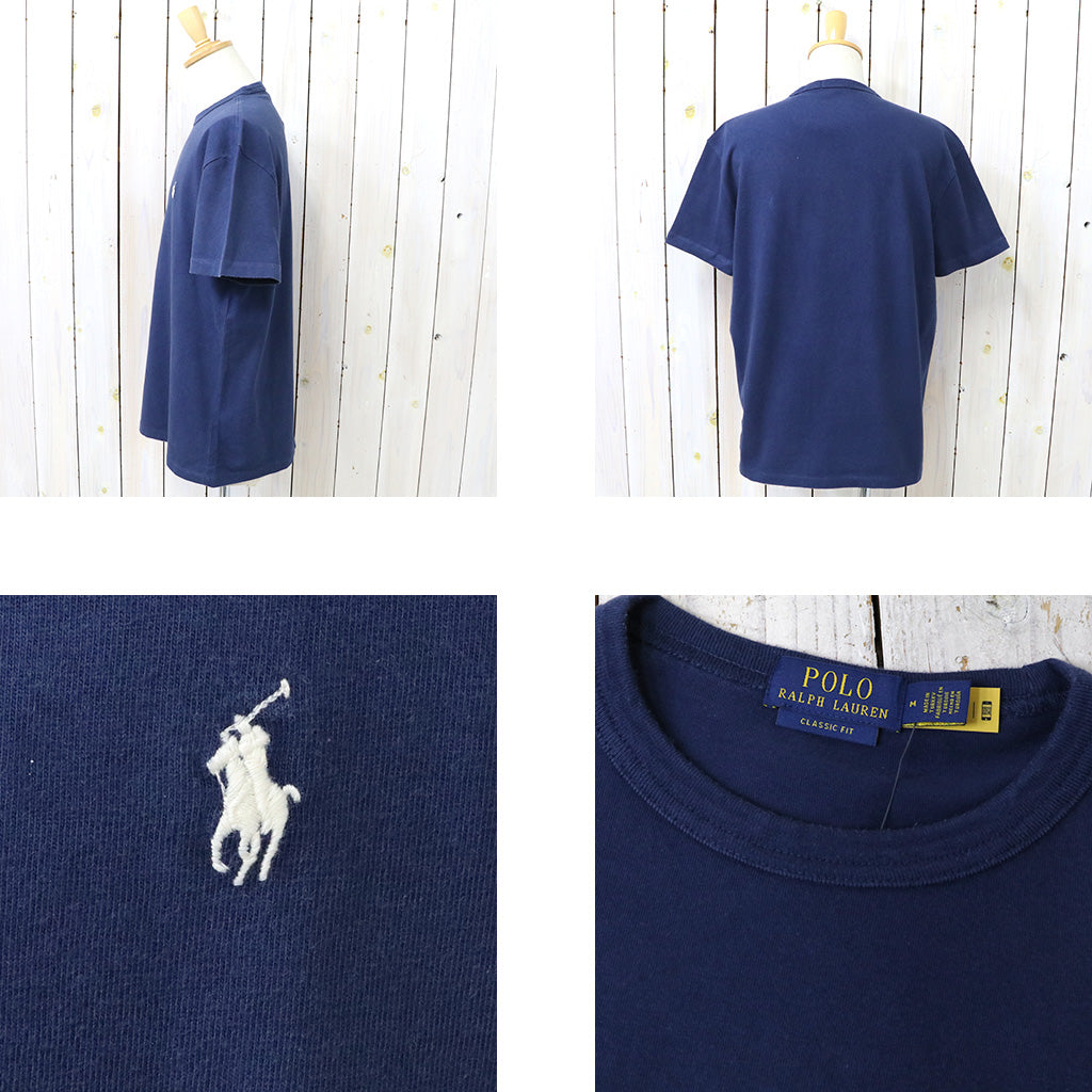 POLO RALPH LAUREN : クラシックフィットミディアムウェイト Tシャツ (NAVY)