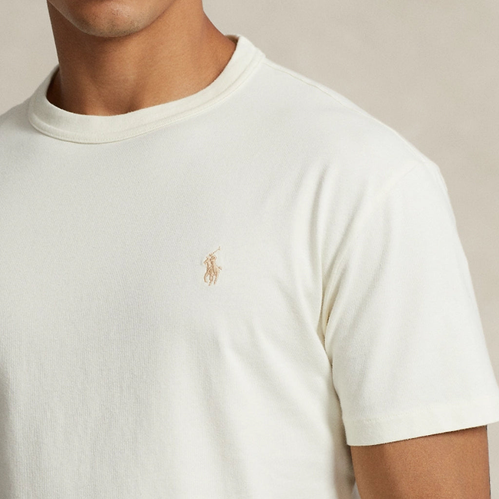 POLO RALPH LAUREN : クラシックフィットミディアムウェイト Tシャツ (NATURAL)